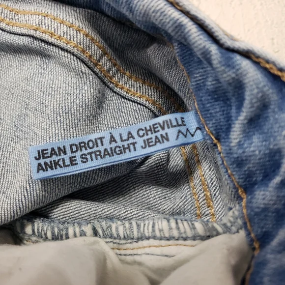 Garage Jeans Size 9 W32"xL32" Destroyed Jeans Distressed Torn Ripped Jeans Crop - Picture 8 of 9